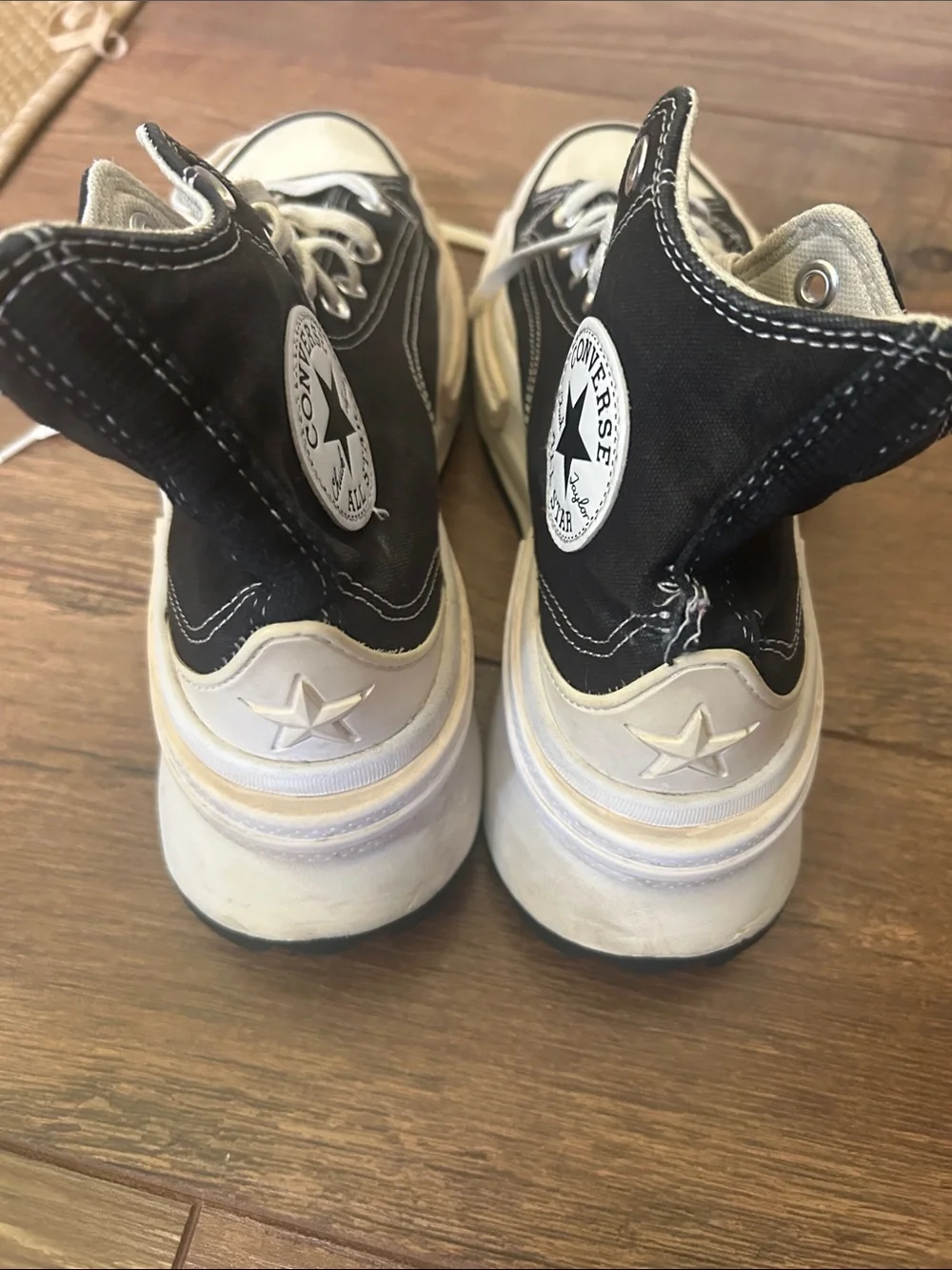 Converse Black and White High-Top Sneakers - Picture 2 of 9